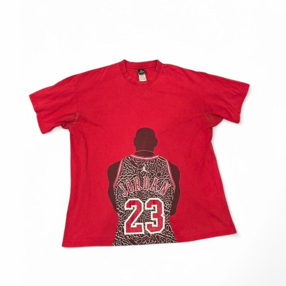 Michael Jordan 23 Gold Chain Vintage 90's Air The Last Dance 3-Peat T-Shirt XL